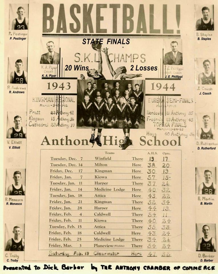 Anthony Pirates 1944 State Finals 5